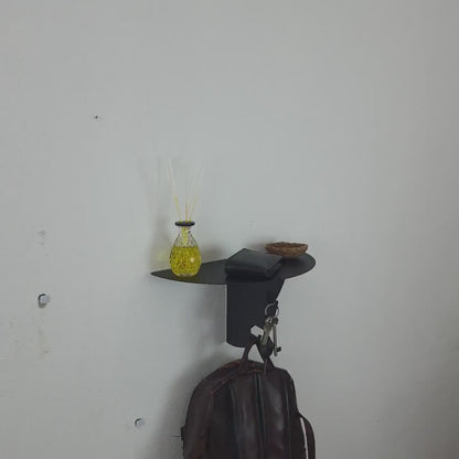 Entry Shelf I Wall Shelf with Hooks for Keys and Bags