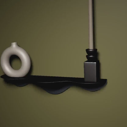 Floating Wavy Decorative Metal Shelf