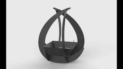 Drop with Square Metal Fire Pit