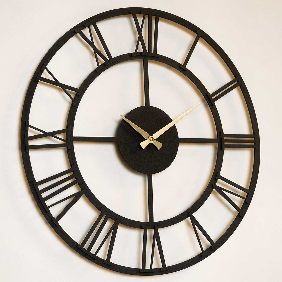 Roman Metal Wall Clock