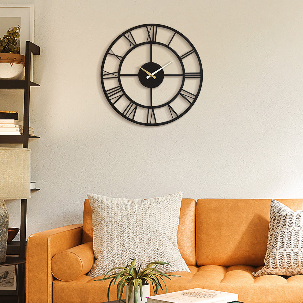Roman Metal Wall Clock